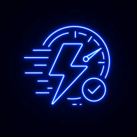 Neon icoon: snel en geoptimaliseerd